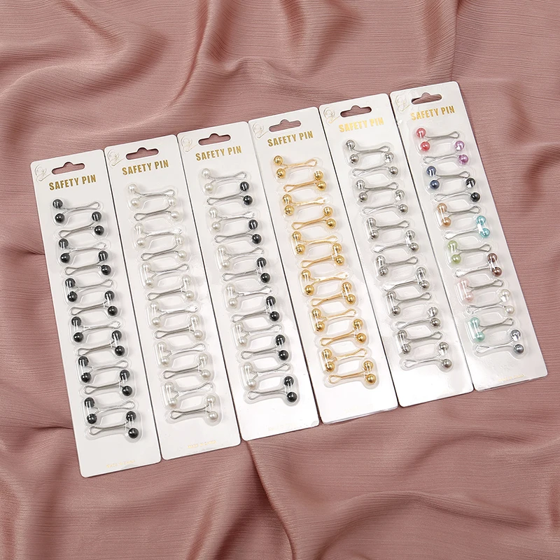 Ethnic Fashion Accessories - 12 pçs/saco muçulmano hijab pinos cachecol