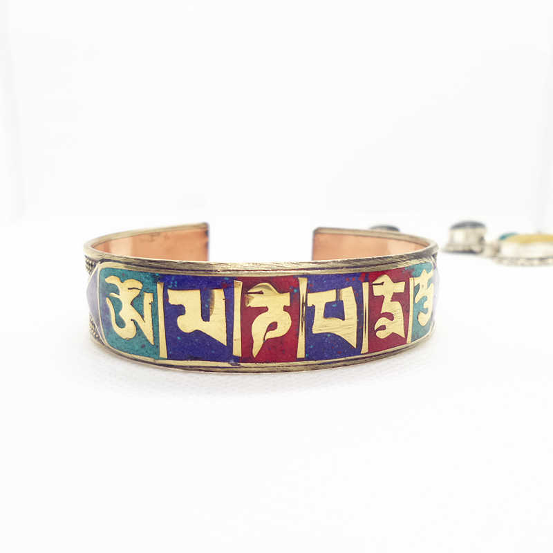 Ethnic Fashion Com - BB-193 mantras tibetano amuleto aberto manguito