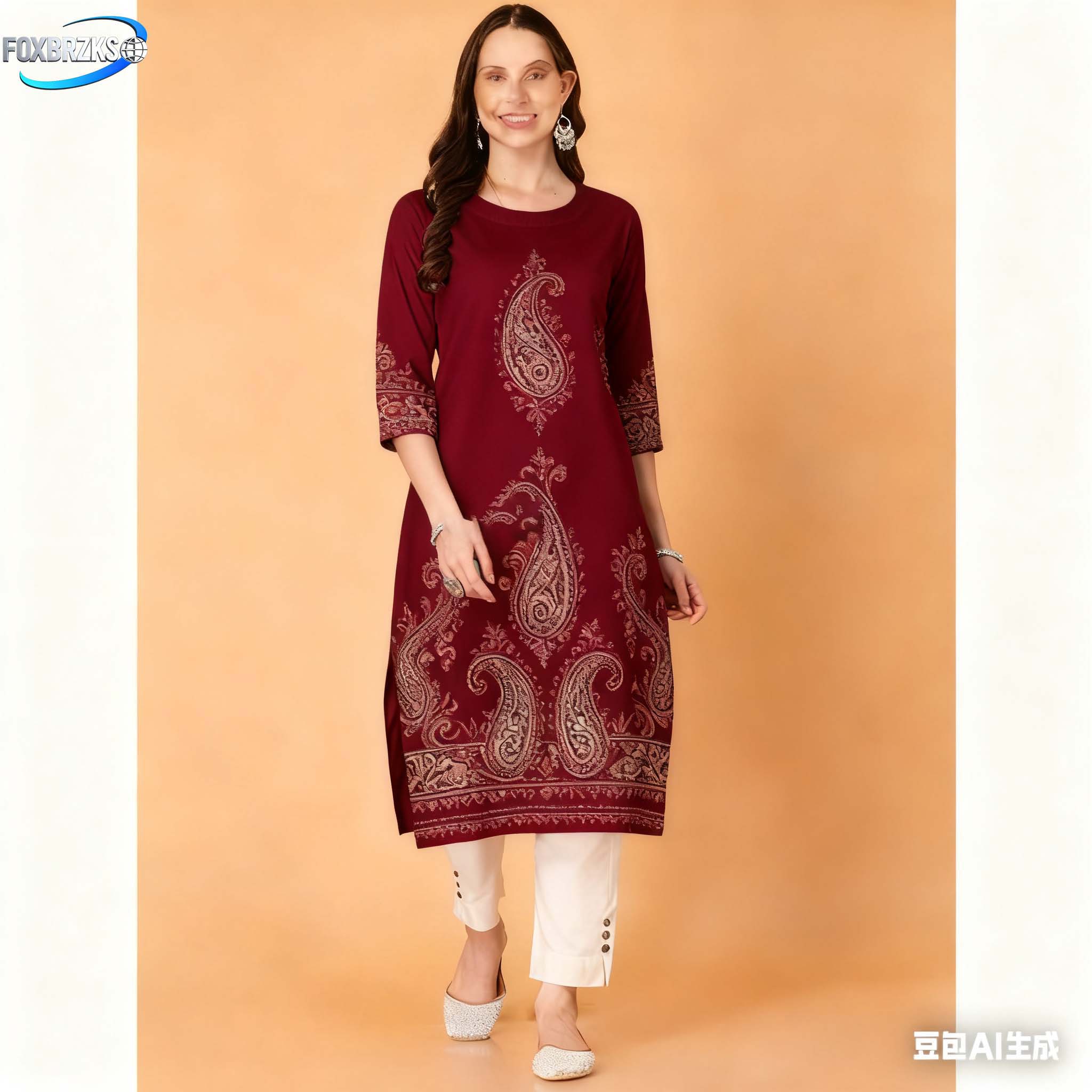 Ethnic Fashion Kurtis - Estilo nacional kurt moda feminina confortável