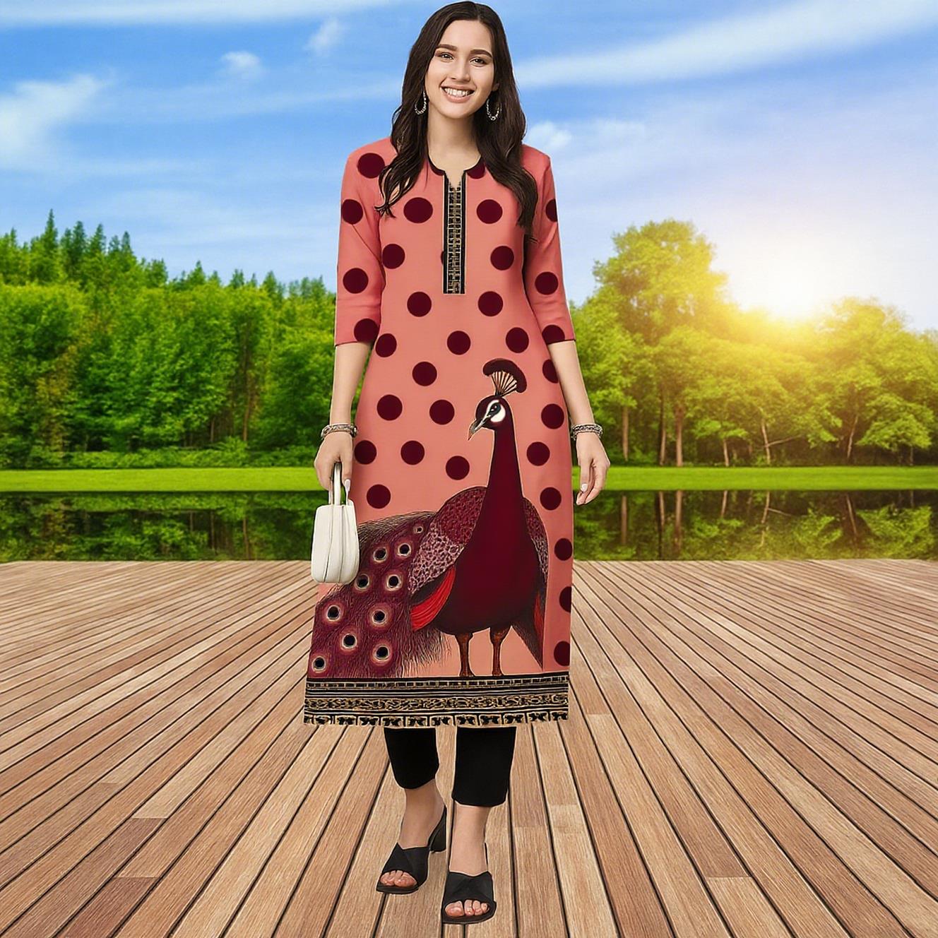 Ethnic Fashion Kurtis - Muçulmano kurt feminino casual moda vestido