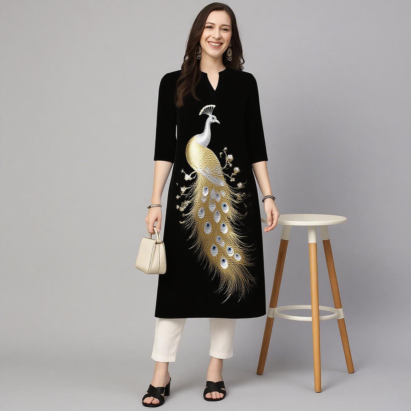 Pavão feminino kurt casual mod - Ethnic Fashion Kurtis avaliação e preço