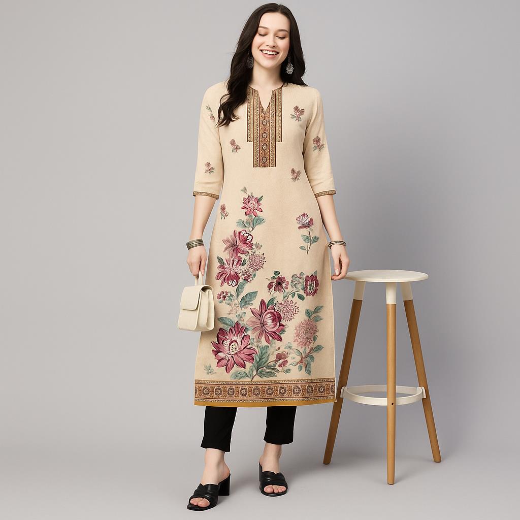 Muçulmano kurt feminino casual - Ethnic Fashion Kurtis avaliação e preço