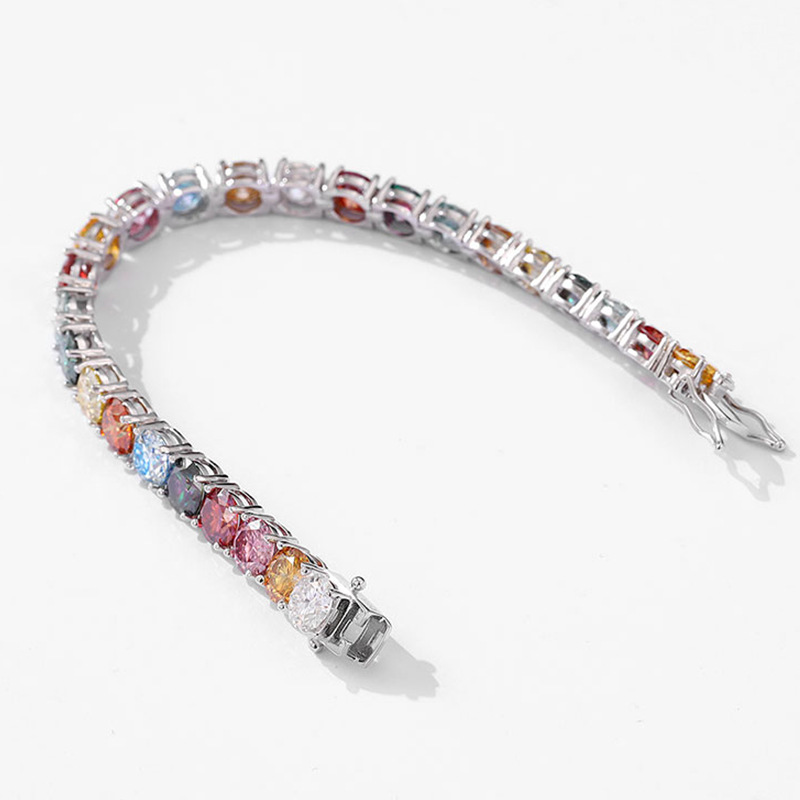 Pulseira de moissanite cor dop - Ethnic Fashion Wear For Women avaliação e preço