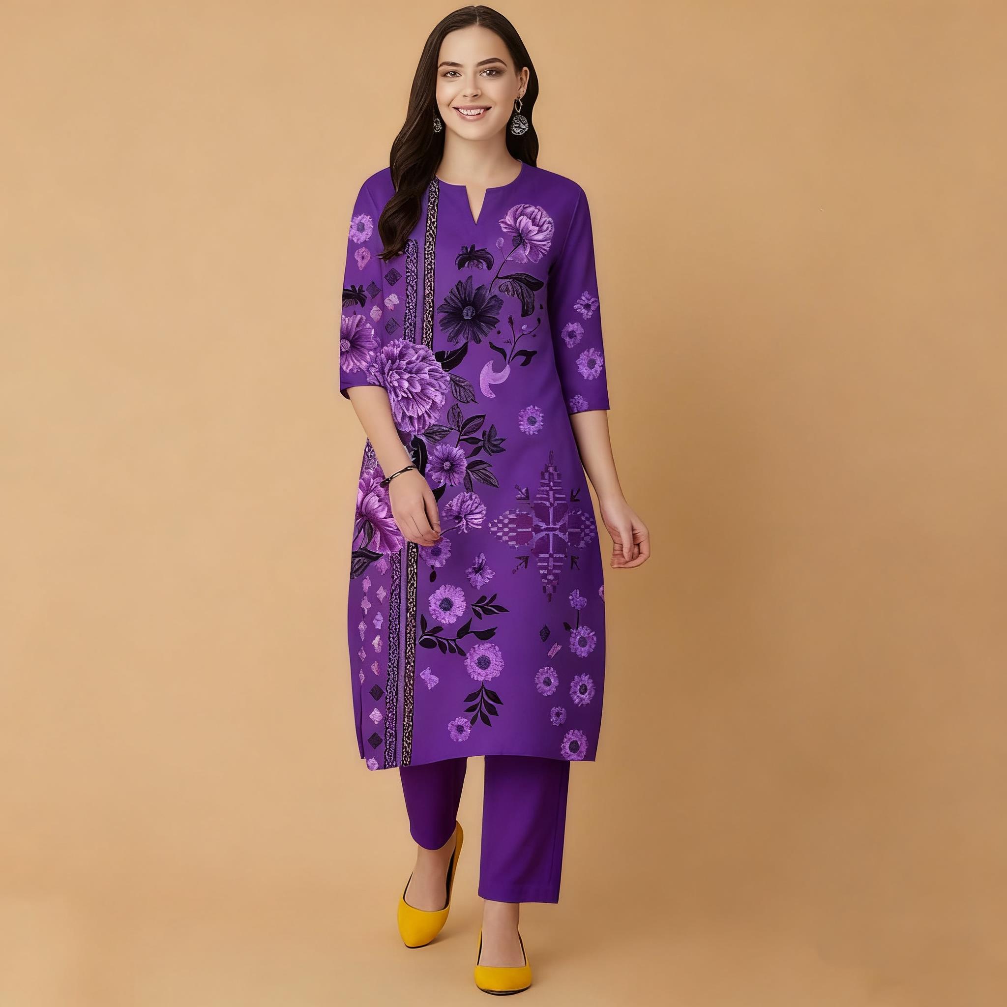 Flores muçulmanas kurt natal f - Ethnic Fashion Kurtis avaliação e preço